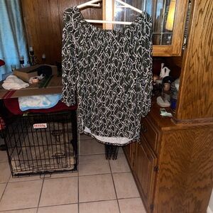 Michael Kors Black and White Blouse